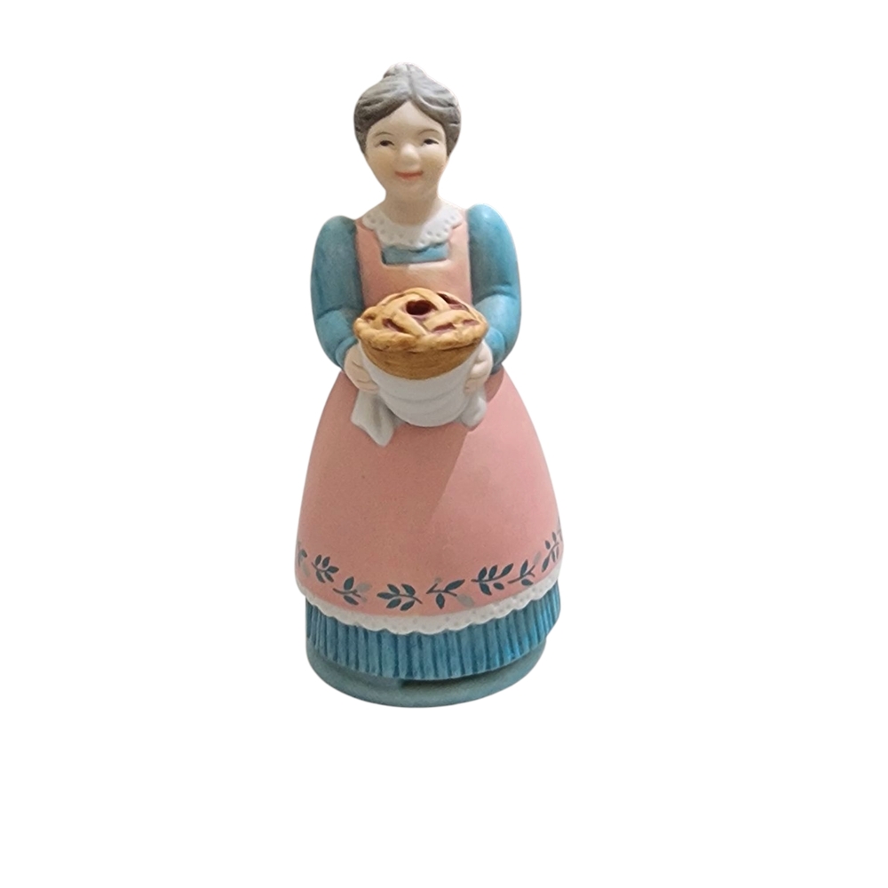 Charming Vintage  Figurine with Pie Incense Burner - Picture 2 of 10